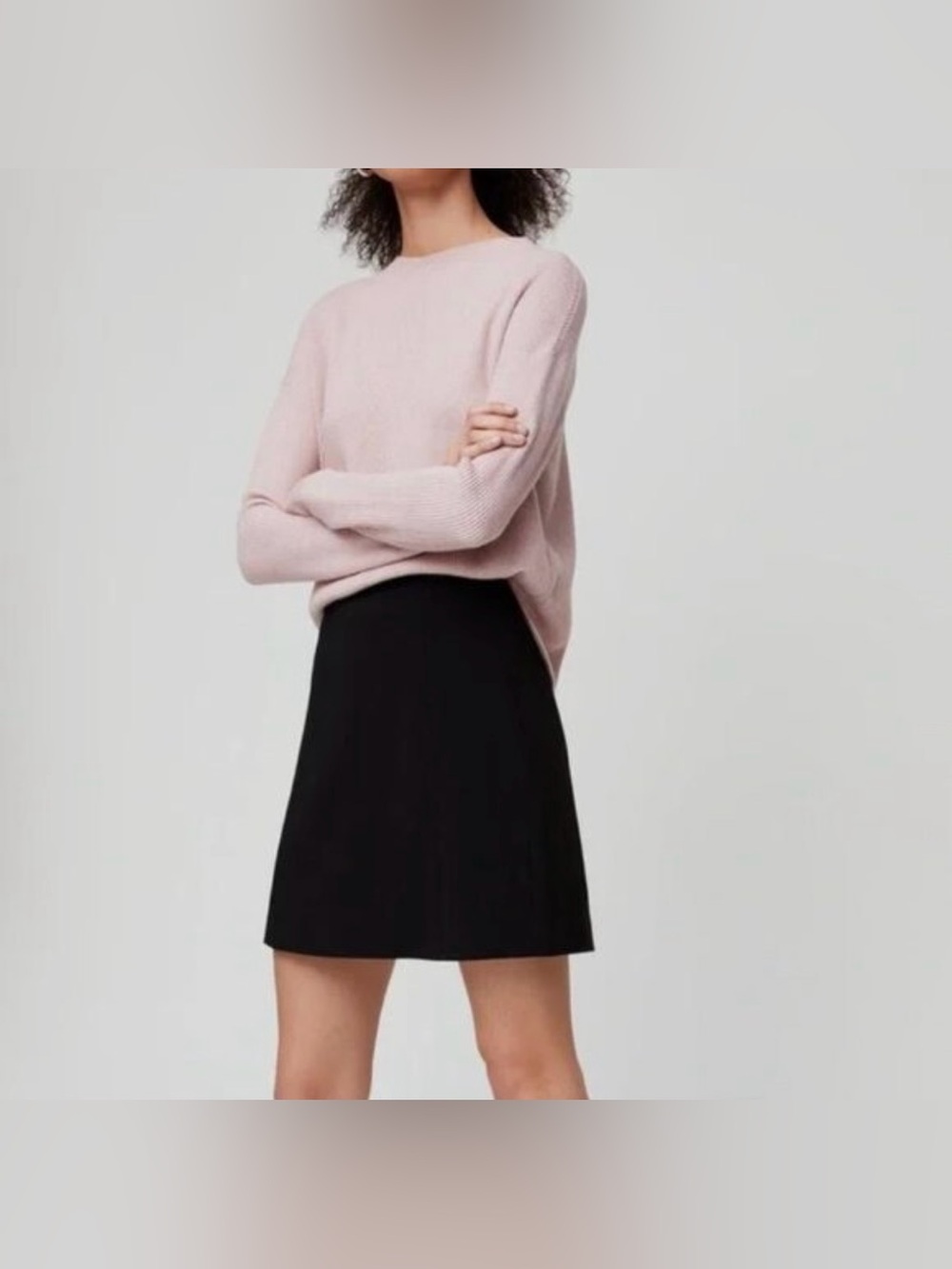 Aritzia Babaton Hopper Faux Suede Black Mini Soft Chic Party Boho Skirt Size 4